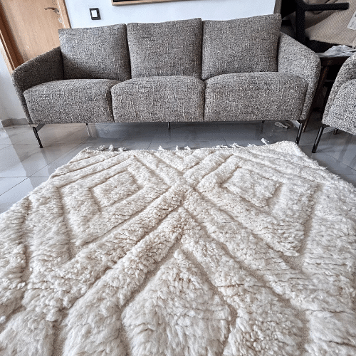 Tapis Beni Ouarain Losanges Blancs - SAFIA RUGS