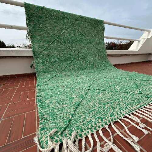 Tapis berbère Zanafi Vert - SAFIA RUGS