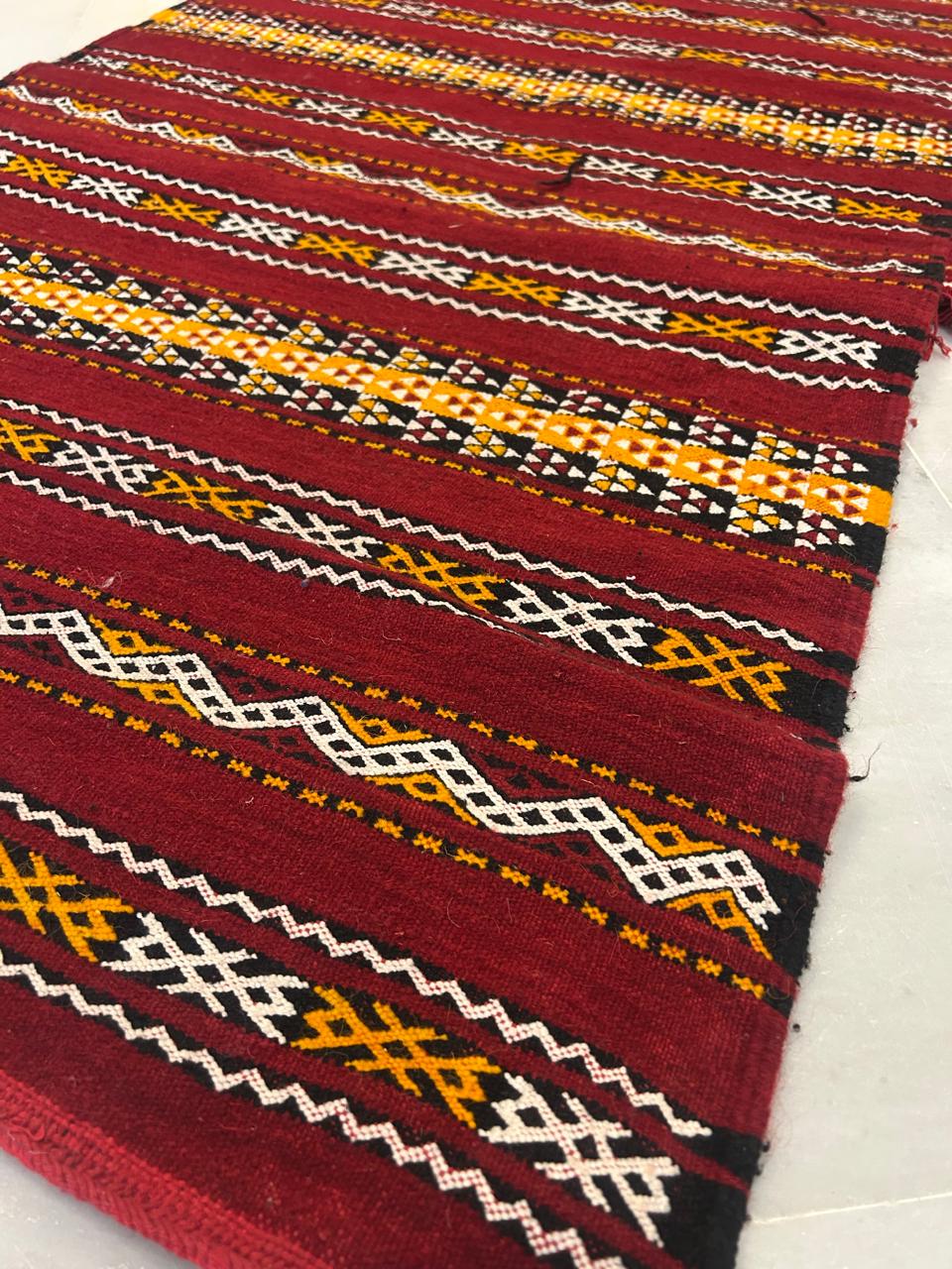 Tapis Berbère Couloir Hanbel Rouge