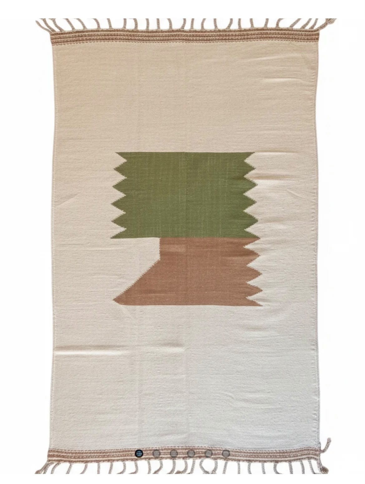 Tapis Berbère Zanafi Beige et Vert - SAFIA RUGS