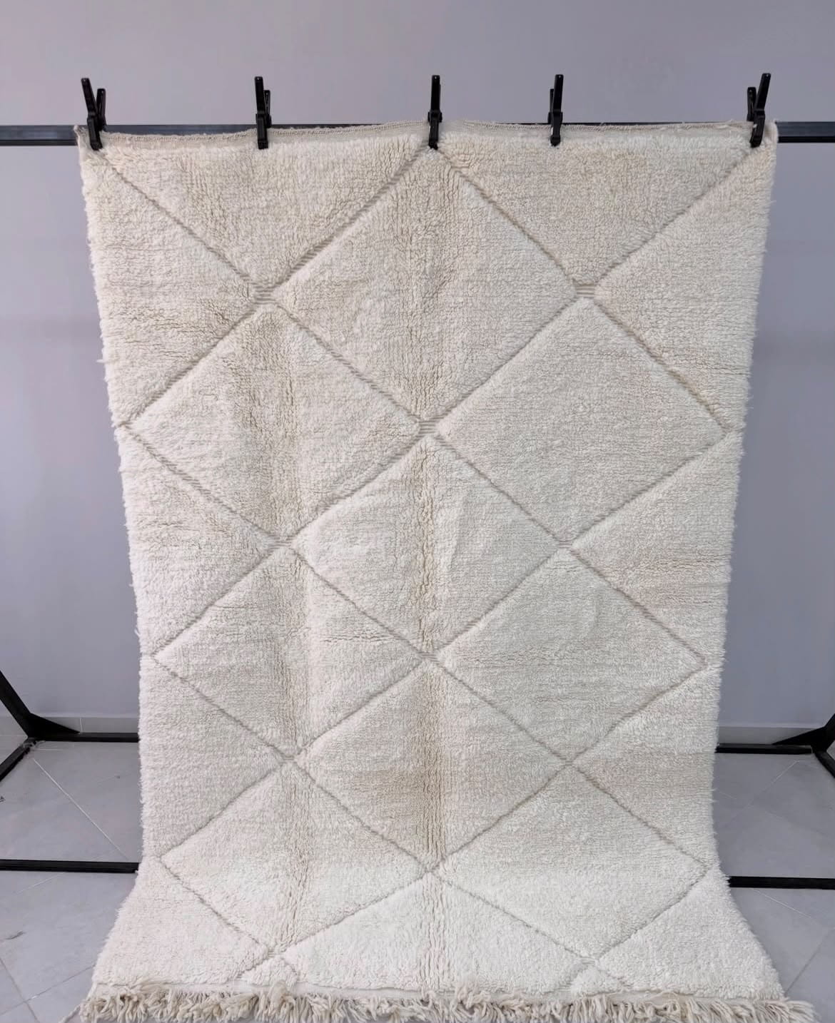 Tapis Berbère Beniourain Blanc - SAFIA RUGS