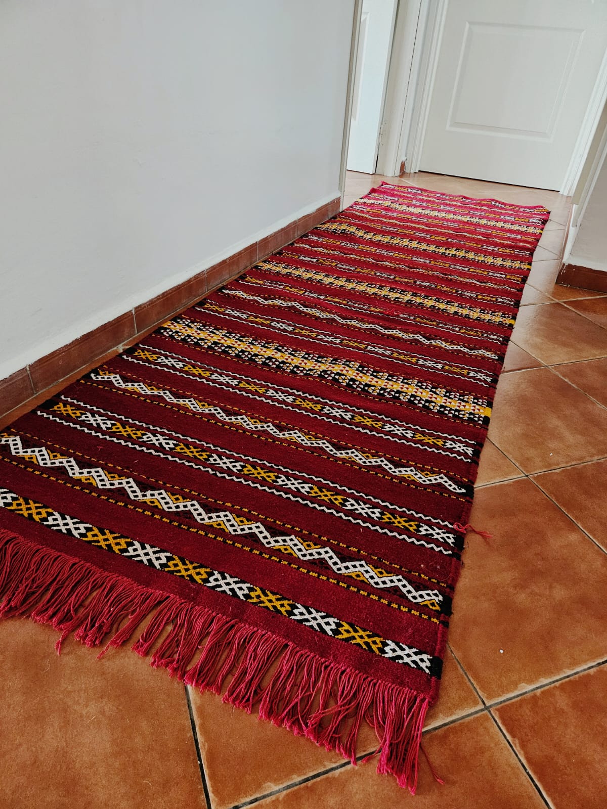 Tapis Berbère Couloir Hanbel Rouge