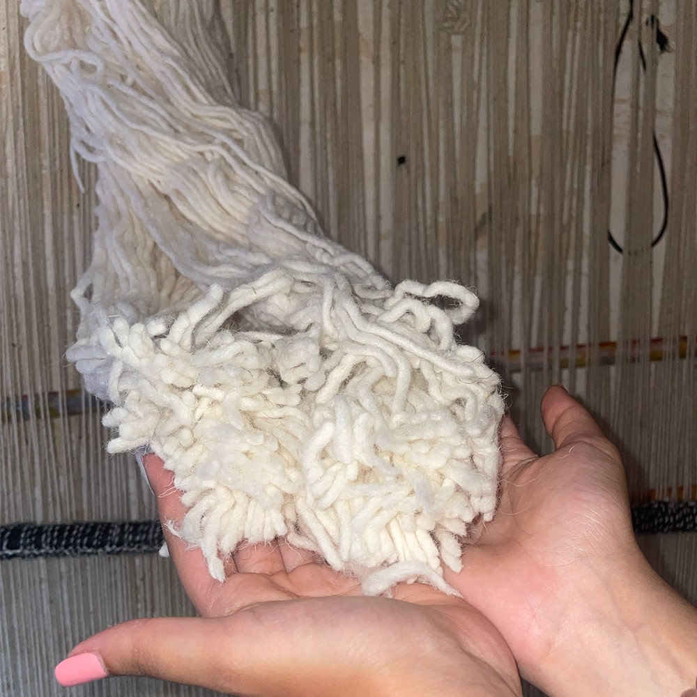La laine pour fabriquer un tapis berbère
