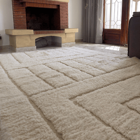 Tapis blanc inspiration luxe sur mesure - SAFIA RUGS