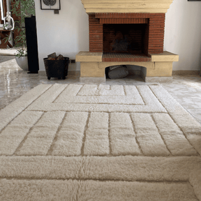 Tapis blanc inspiration luxe sur mesure - SAFIA RUGS