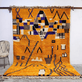 Grand Tapis Beni Ouarain Jaune - SAFIA RUGS