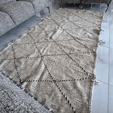 Tapis Zanafi Beige Rayé en Noir - SAFIA RUGS