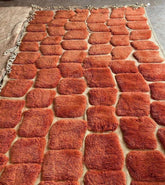 Tapis berbère de luxe Mrirt Salon Rouge Brique - SAFIA RUGS