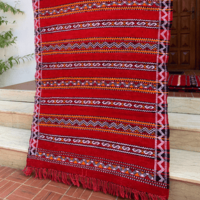 Tapis Berbère Rouge Motifs 5 - SAFIA RUGS