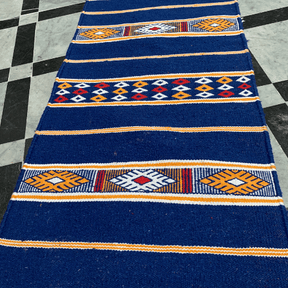 Petit Tapis Berbère Bleu Hanbel - SAFIA RUGS