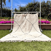Tapis Berbère Beniourain aux losanges noires - SAFIA RUGS