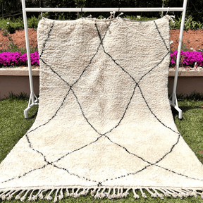 Tapis Beni Ouarain Losanges Noirs - SAFIA RUGS