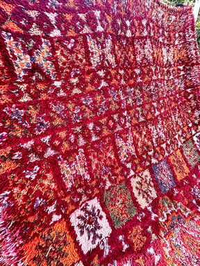 Grand Tapis Berbère Vintage Unique Rouge