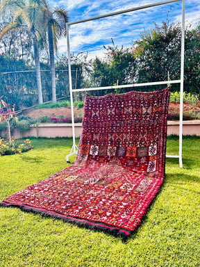 Grand Tapis Berbère Vintage Unique Rouge