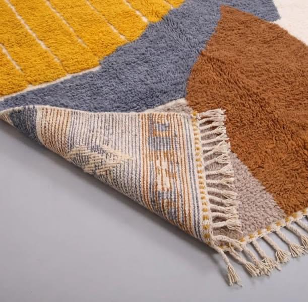 Grand Tapis Beni Ouarain Salon multi-couleurs