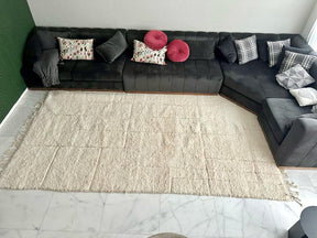 Grand Tapis Beniourain Blanc Sur Mesure XL