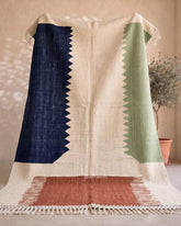 Tapis Berbère Zanafi bleu, Vert eau et Terracotta - SAFIA RUGS
