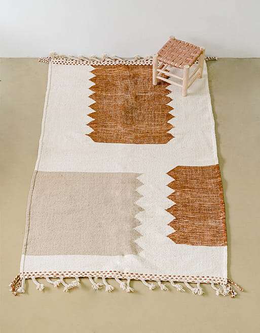 Tapis Berbère Zanafi Beige et Marron